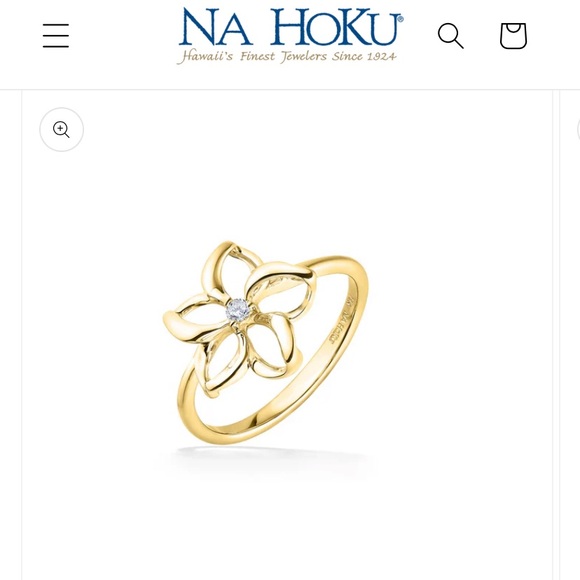Na Hoku Floating Plumeria ring - Picture 5 of 6